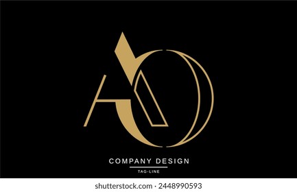 AO, OA Abstract Letters Logo Monogram Design Icon