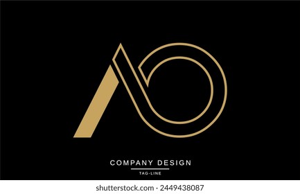 AO, OA Abstract Letters Logo Monogram Design Icon Font