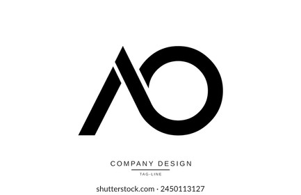 AO, OA Abstract Letters Logo Monogram Design Icon Font