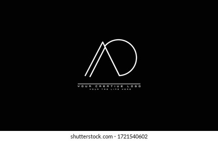 AO OA abstrakte Vektor Logo-Monogramm-Vorlage