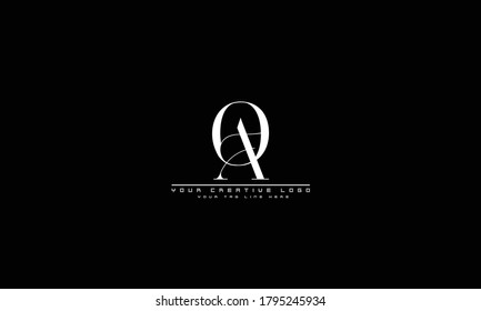 planilla de monograma del logotipo del vector abstracto de OA