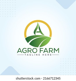 AO , OA Agro Farm Son Leaf Business Logo in Modern Creative Minimal Style Lettering Vector Typographic Design