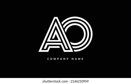 AO, OA Alphabets Letters Logo Monogram