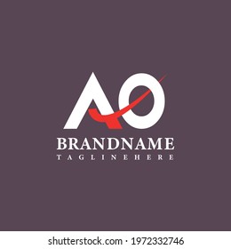 ao oa letter logo vector design