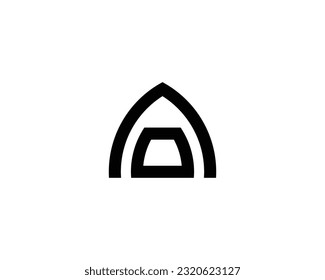 AO OA logo design vector template