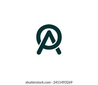 planilla vectorial de diseño de logotipo OA de AO