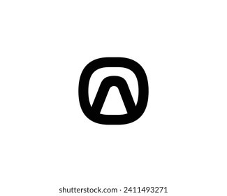 AO OA logo design vector template