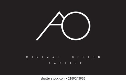 AO or OA Minimal Logo Design