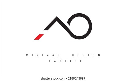 AO or OA Minimal Logo Design