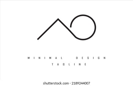 AO or OA Minimal Logo Design