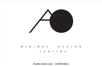 AO or OA Minimal Logo Design