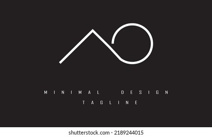 AO or OA Minimal Logo Design