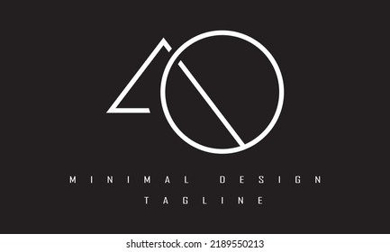 AO or OA Minimal Logo Design