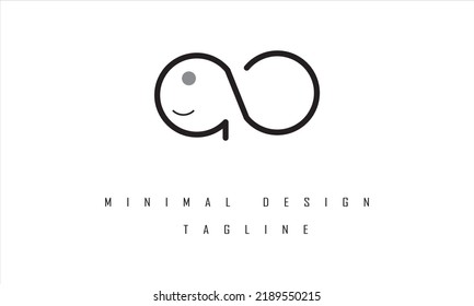 AO or OA Minimal Logo Design