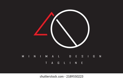 AO or OA Minimal Logo Design