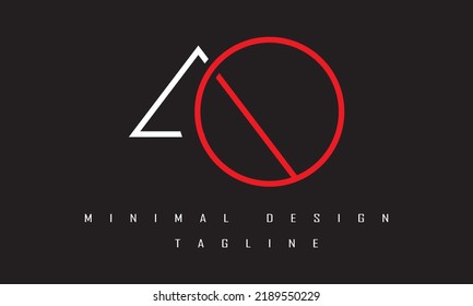 AO or OA Minimal Logo Design