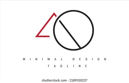 AO or OA Minimal Logo Design