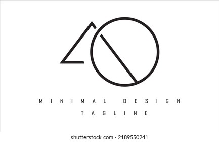 AO or OA Minimal Logo Design