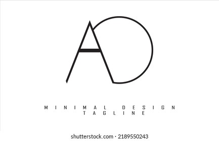 AO or OA Minimal Logo Design