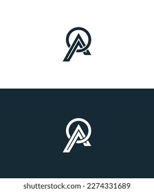 AO, OA, A and O Alphabet letters Initials Monogram logo.