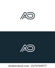 AO, OA, A and O Alphabet letters Initials Monogram logo.