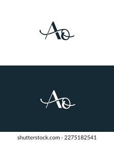 AO, OA, A and O Alphabet letters Initials Monogram logo.