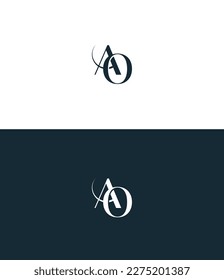 AO, OA, A and O Alphabet letters Initials Monogram logo.