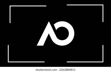 AO, OA,A,O, Abstract Letters Logo Monogram