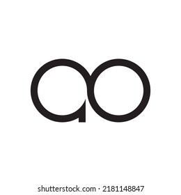 ao, qo letter logo design.