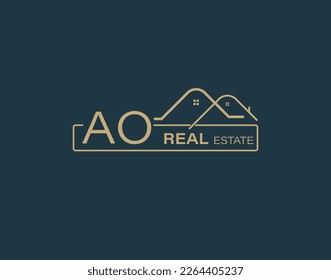 AO Real Estate  Consultants Logo Design Vectors images. Luxury Real Estate Logo Design