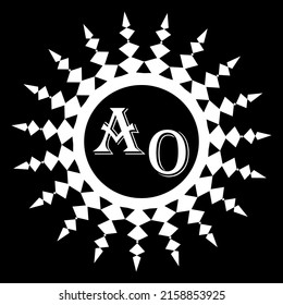 AO simple logo design of art