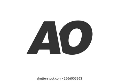 AO Techno Editable Font Logo For Corporate Branding. Bold, Futuristic Design With Unique Typographic Ideas. Minimal Custom Type And Dynamic Letter Variations For Promotion, Printing, And Book Titles