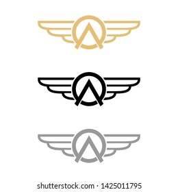 AO wing or OA wing logo design