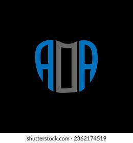 AOA Brief Logo kreatives Design. AOA einzigartiges Design.

