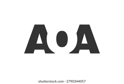 AOA logo design. Initial letter A O A bold font style for tech startups, consulting, corporate branding. Creative company name, headlines typography identity, trendy logotype. Vector illustration.