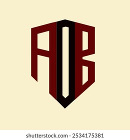 Logotipo de letra criativa minimalista. AOB vetor exclusivo iniciais alfabeto letra logotipo design
