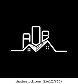 AOB Real state logo design, AOB simple and modern logo. AOB luxurious alphabet design  
