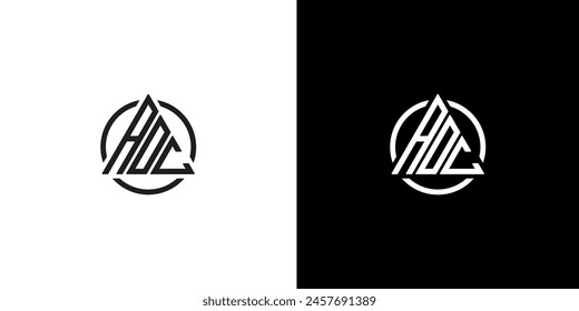 AOC Letter Logo design vector template illustration