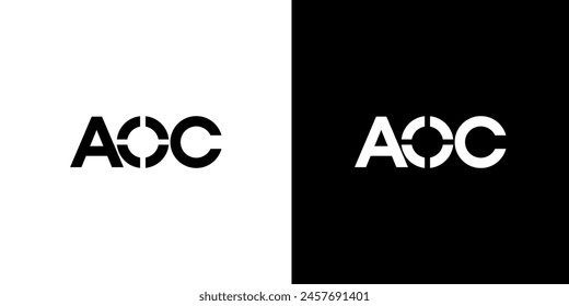 AOC Letter Logo design vector template illustration