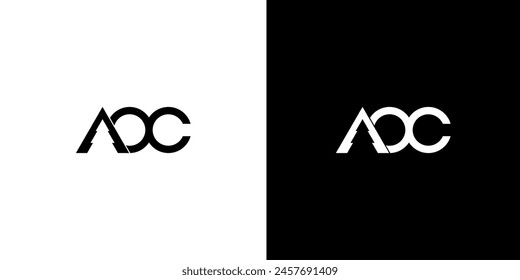 AOC Letter Logo design vector template illustration