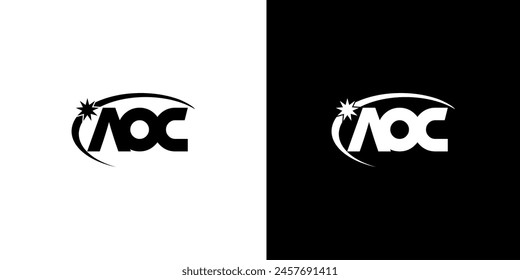 AOC Letter Logo design vector template illustration
