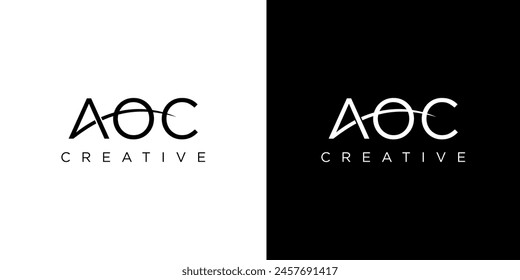 AOC Letter Logo design vector template illustration