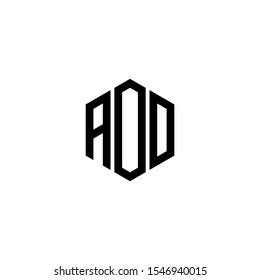 AOD Letter Logo Design polygon Monogram Icon Vector Template