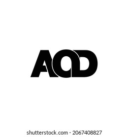 vector de diseño de logotipo de monograma de carta AOD