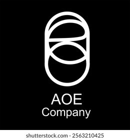 AOE AEO EAO EO OOE logo design for business. Initial letter modern design for company business brand, simple minimal typography. Logo for invitation wedding and party. 
