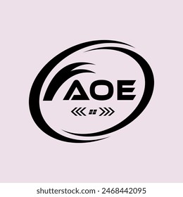 AOE letter logo Design. AOE Simple and modern monogram logo. AOE Abstract Alphabet vector Design.