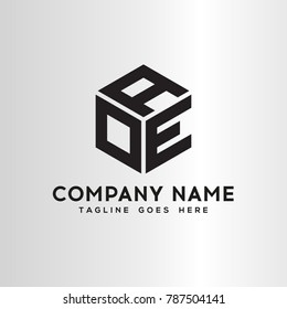 AOE Letter logo template