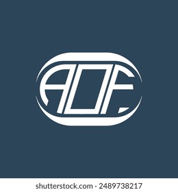 AOF abstract monogram logo design. AOF monogram unique modern flat abstract letter logo design.
