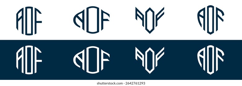 AOF letter logo set design
