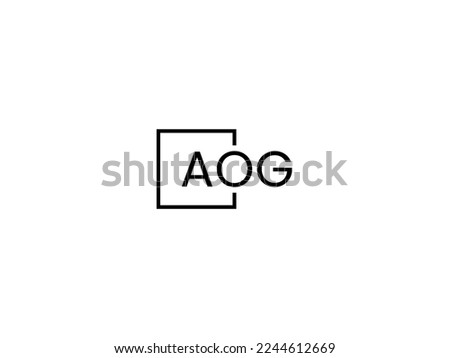 AOG letter creative modern elegant swoosh logo design